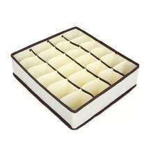 1pc 24-Grid Underwear Organizer Drawer Type Folding Storage Box, Bra & Socks Storage Organizer For Home Useroom, Organizer, Organizer, Home Storage, White T Shirt Women, Black Pants Women, Ladies Winter Clothes, Dress, Winter Clothes For Ladies, Elegant Woman Dresses, White Shirt For Ladies, Long Sleeve, White Jumpsuit For Women, Spring Dresses For Women, Spring Outfits For Women, Spring, Spring Clothes, Minimalism, Summer Tops - Màu be - Xem 11