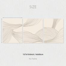 Set Of 3 Neutral Abstract Beige Tones Line Art Prints, Minimalist Modern Wall Arts, Boho Canvas Posters, Neutral Gallery Wall Decor, Spring Decor, Wall Art, Ideal Gift For Living Room, Bedroom, Kitchen, Office, Cafe, Bar, Hallway, Home And Room Decoration, Unframed - Beige - View 15