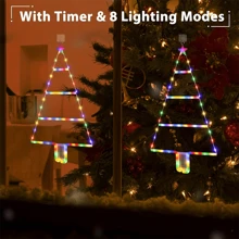 1 set kerstdecoratieverlichting, LED-kerstboomvormige verlichting, geschikt voor wanddecoratie, raamdecoratie, kamerdecoratie, woondecoratie, slaapkamer, woonkamer, verjaardagscadeau, afstudeercadeau, deurhanger - een decoratie met kerstsfeer en kerstgeest!