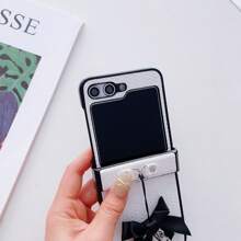 新款时尚皮革折叠手机壳，带链带，适用于三星 Galaxy Z Flip3 5G/Galaxy Z Flip 4 5G/Galaxy Z Flip 5 5G/Galaxy Z Flip 6 5G/Galaxy Z Flip 7 5G，女款