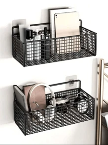 Wall Mounted Bathroom And Kitchen Storage Shelf, No Drilling Bathroom Hanging Shelf - Nhiều màu - Xem 4