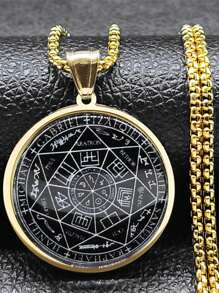 七大天使勋章天使项链男女款不锈钢所罗门印章保护链