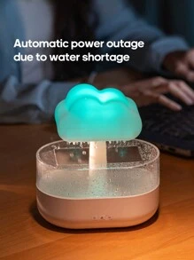 kinscoter 1PC USB Máy tạo độ ẩm không khí Rain Cloud Máy khuếch tán tinh dầu hương liệu Raindrop 7 màu Máy khuếch tán Raining Cloud - trắng - Xem 5