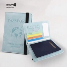 1 st gepersonaliseerde tekstpaspoorthouder, gepersonaliseerde paspoorthoes, wereldkaartpaspoorthouder, paspoortportemonnee, ticketmap, schoolbenodigdheden, schoolspullen voor studentenvakantie, accessoires voor de feestdagen, reisaccessoires, gepersonaliseerd cadeau