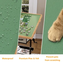 1500 Piece Jigsaw Puzzle Table With Legs,Jigsaw Puzzle Board Portable With 4 Drawers And Cover,35"X26"Adjustable Puzzle Tables For Adults,Gift For Mom - 黑色 - 查看 4