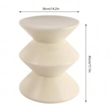 2 Tier Side Table For Couch, Sofa & Chair, Sofa Stool Small Night Stand, Decor End Table For Coffee Living Room, Bedroom, Indoor & Outdoor White/Black 14.57*14.57*10.63in - 彩色 - 查看 10