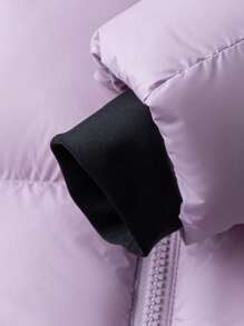 mini bala Heat-Retaining Cold-Proof Down Jacket For Boys, Girls, And Families Winter Collection - Pink Purple - View 7