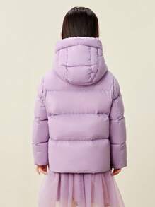 mini bala Heat-Retaining Cold-Proof Down Jacket For Boys, Girls, And Families Winter Collection - Pink Purple - View 2