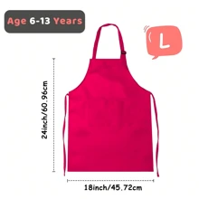 1pc Adjustable Children's Painting Apron, Kids Art Apron, Durable Cooking Apron, Unisex, With 2 Pockets, Suitable For Kitchen, Lab Activities, Painting And Baking - Multicolor - View 2