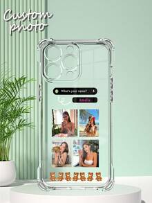 1 Ốp điện thoại tùy chỉnh, có thể dùng để tùy chỉnh tên, ảnh, ảnh cặp đôi, hình ảnh, ảnh tự sướng, v.v. Ốp lưng TPU mềm trong suốt chống rơi, chống trầy xước, chống vân tay, tương thích với iPhone 15/14 Plus/13 Pro/12 Pro Max/11, một lựa chọn hợp lý cho ốp điện thoại tùy chỉnh làm quà tặng cá nhân, đối tác, gia đình, bạn bè, bạn thân, sinh nhật, kỷ niệm - Trong sáng - Xem 1