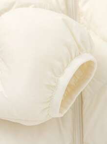 Balabala 男孩和女孩短款羽绒服 可爱又温暖 2024 年冬季外套 - 乳白 - 查看 4