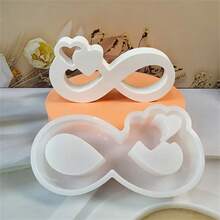 Molde de Silicone Amor Infinito, Molde de Fundição Base em Laço Infinito, Joias de Casamento Aniversário de Compromisso Armazenamento