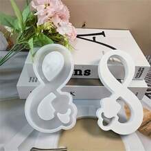 Molde de Silicone Amor Infinito, Molde de Fundição Base em Laço Infinito, Joias de Casamento Aniversário de Compromisso Armazenamento