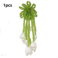 2pcs Elegant Party Earrings Tassel Bead Lily Of The Valley Earrings, Fashionable And Luxurious Women's Wedding Bridal Accessories Party Party Party Earrings - Multicolor - View 6