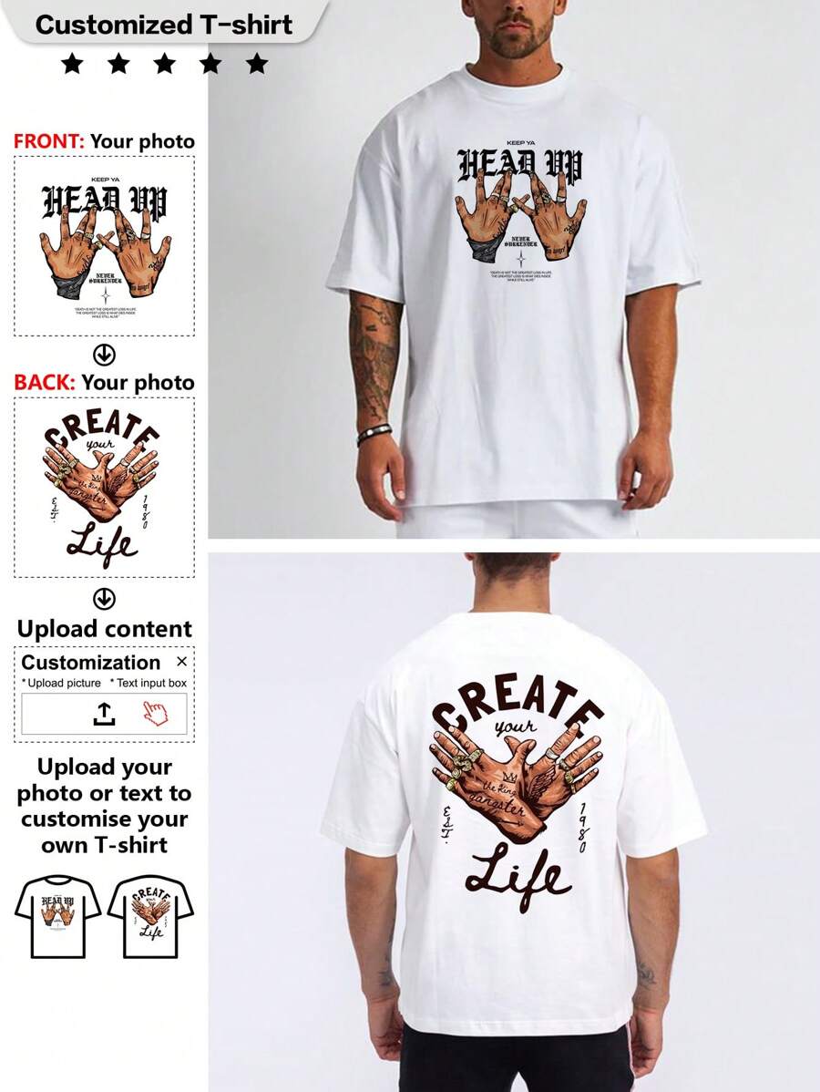 A Custom Holiday Gift A Breathable White T-Shirt, / Family/Friends, Street Buddy - White - View 1