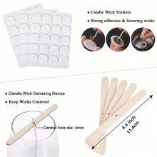 105 件蜡烛芯预蜡适用于蜡烛制作、蜡烛 DIY、家居装饰、卧室、婚礼、节日礼物、节日、家居装饰