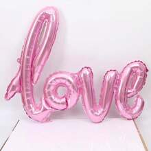 1pc 110cm*64cm Love Letter Shaped Foil Balloon, Valentine's Day/Wedding Party/Celebration Back To School Valentine's Day