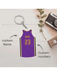 1 Pc, Custom Keychain, Custom Acrylic Keychain, Custom Your Name And Your Lucky Number, Party Gifts, Gifts For Unique Memtories, Gifts For Friends, Meaningful Gifts, Holiday Gifts, Gifts, Customized Souvenirs Birthday Graduation