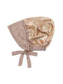 1pc Double Layer Modal Satin Hijab Cap Islam Undercap With Tie Bonnet Instant Hijabs For Women Turkish Scarves Muslim Turban Bandana