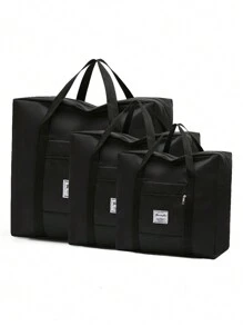 1 Pc Large Capacity Folding Luggage Storage Bag Suitcase Travel Waterproof Pouch Handbag Shoulder Bag Organizer Tote Bag,Three Sizes,Medium, Large And Extra Large,Summer Travel Essentials Bag For School School Accessories School Stuff