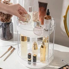 1 pièce Présentoir cosmétique multifonctionnel rotatif à 360 degrés, grand organisateur de salle de bain, organisateur de maquillage de vanité, boîte de rangement de table transparente avec des couches détachables et renforcées pour les grands flacons, sacs, sacs à maquillage, vanité, voyage, sac à maquillage, rangement, organisateur de maquillage, sac de toilette, organisateur de bureau, sac cosmétique, trousse de maquillage, organisateur de maquillage, accessoires de vanité, trousse de maquillage, sacs à maquillage, boîte à bijoux, pochette, support de pinceaux à maquillage, support de pinceaux, organisateur de parfum, sac pochette, cadeaux pour femmes, cadeaux de Noël, idées cadeaux pour femmes, décoration de chambre - Multicolore - Voir 21