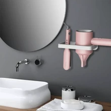 Bathroom Hair Dryer Wall Rack Straightener Holder Shelf Storage Organizer - Multicolor - View 7