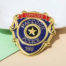 1pc Raccoon City Detective Heritage Unique Station Badge Enamel Brooch Pin, Suitable For Men Party Outfit Gift - Style 2 - View 4
