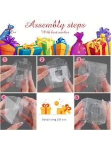100pcs, Clear Small Gift Boxes 2 X 2 X 2 Inch, Party Favor Boxes For Spring Festival Valentine's Day Easter Mother's Day, Small Business Supplies, Packaging Box, Wedding Decorations, Wedding, Gift Box - Transparent - View 6