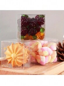 100pcs, Clear Small Gift Boxes 2 X 2 X 2 Inch, Party Favor Boxes For Spring Festival Valentine's Day Easter Mother's Day, Small Business Supplies, Packaging Box, Wedding Decorations, Wedding, Gift Box - Transparent - View 4
