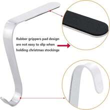 4/6/8pcs Metal Stocking Holders With Non-Slip Hooks, Fit For Fireplace Mantel Best Gifts Birthday