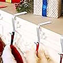 4/6/8pcs Metal Stocking Holders With Non-Slip Hooks, Fit For Fireplace Mantel Best Gifts Birthday