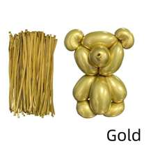 10/20/30/50/100pcs Mixed Color Magic Thickened Long Strip Balloon, Chrome Twist Latex Balloons , Pastel Color Latex Balloons For Balloon Arch, Metallic Gold/Silver/Blue/Green/Purple/Red/Pink/Orange/ White Modelling Balloon Kit For Creative Fun,Perfect For Birthday Parties, Weddings, Clown Decorations And Christmas