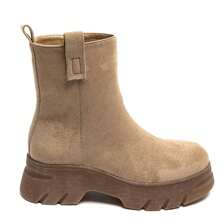 Fashionable Versatile Casual Thick Sole Ankle Boots - Khaki - View 4