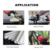 24V Cordless Reciprocating Saw Electric Saber Saw +2 Battery &Charger +8 Blades,Garden Tools