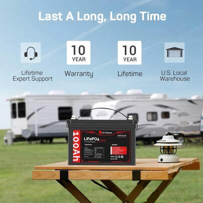 RENOGY DR.PREPARE 12V 100Ah LiFePO4 Battery, Low Temperature Protection Lithium Deep Cycle Battery With 100A BMS, Group 31 Lithium Iron Phosphate For Trolling Motor, RV, Solar Power, Off-Grid, Energy Storage