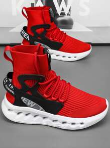 Men's High-Top Breathable Anti-Slip Versatile Casual Fashion Sneakers, Suitable For Teens, Summer Casual, Outdoor Athletic, Vacation Travel, Graduation Gifts, Or Birthday Dress Accessories - Multicolor - View 13