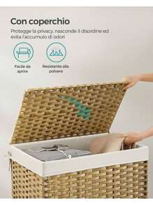 SONGMICS Laundry Baskets - Màu vàng - Xem 3