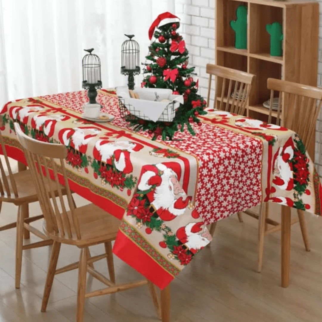 CHRISTMAS TABLECLOTH LINEN RUSTIC CHRISTMAS LINEN - 諾埃爾花香 - 查看 1