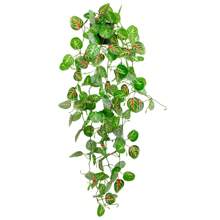 4pcs Artificial Hanging Plants, Potted Green Faux Grass & Ferns Plant, Fake Succulent Plant Hangers, Mandala Vine, Ivy For Wall Shelf, Home, Yard, Garden, Indoors And Outdoors Decoration, Valentine Day, Gift Gifts Birthday Graduation