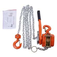 OUKANING Manual Chain Hoist Ratchet Lever Block 10FT Chain Come Along Lift Puller 1650lbs - Orange - View 5