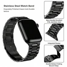 Dây đeo kim loại tương thích với Apple Watch Band 49mm 38mm 46mm 42mm 44mm 40mm 45mm 41mm Vòng đeo tay bằng thép không gỉ tương thích với Apple Watch Series Ultra 10 9 8 7 6 Se 5 4 3 1 2 - Nhiều màu - Xem 4