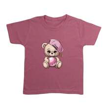 Bear Blouse Children's Clothing Stylish T-Shirt Casual Look Blogger - Màu Hồng baby - Xem 1