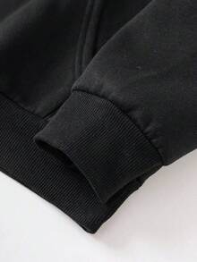 Women's Heart Print Hoodie Loose Casual Sweatshirt