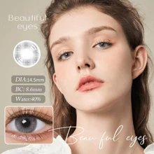 2pcs/Pack Light Gray Invisible Contact Lenses, Cosmetic Contact Lenses For The Whole Year, Diameter: 14.5mm, Beauty Contact Lenses Halloween Costume Cosplay - Light Grey - View 5