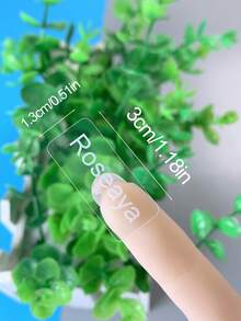30pcs/60pcs/120pcs/240pcs/360pcs/480pcs透明底白字姓名贴,白色文字姓名贴,白色文字姓名贴,抗撕学生姓名贴,卡通不干胶贴纸,PVC材质贴纸,可贴于文具,书籍,杯子等光滑表面,可水洗不褪色,学生贴纸,文具贴纸,纯透明姓名贴 - 彩色 - 查看 2