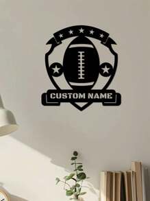 一款定制橄榄球运动员墙饰,个性化橄榄球运动员标志,农舍风格橄榄球运动员墙饰,金属艺术品,适合住宅客厅和办公室装饰,可定制姓名装饰,适合门廊、露台、生日、毕业典礼和其他节日礼物,节日日历。 - 彩色 - 查看 10