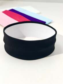 1 件/6 件女式纯色弹力头带，吸汗，适用于运动、健身、跑步、瑜伽，简单百搭，男女通用发饰，头巾头带，吸汗带 - 彩色 - 查看 3