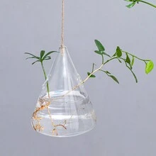 3 件套悬挂式水培花瓶，简约几何玻璃容器，用于墙壁装饰，适合室内/室外植物和花卉装饰 - 彩色 - 查看 10