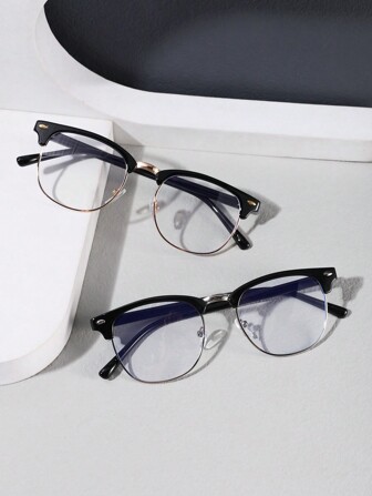 2 件装 男士半框眼镜 适合电脑阅读游戏电视手机