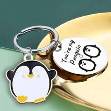 1 móc khóa chim cánh cụt hoạt hình "You Are My Penguin", lý tưởng cho bạn trai, đối tác hoặc gia đình, túi đựng phụ kiện ô tô ngày lễ tình nhân, ba lô cho trường học, phụ kiện Halloween Y2k dễ thương, ý tưởng quà tặng Giáng sinh cho Ngày nhà giáo - Bạc - Xem 9